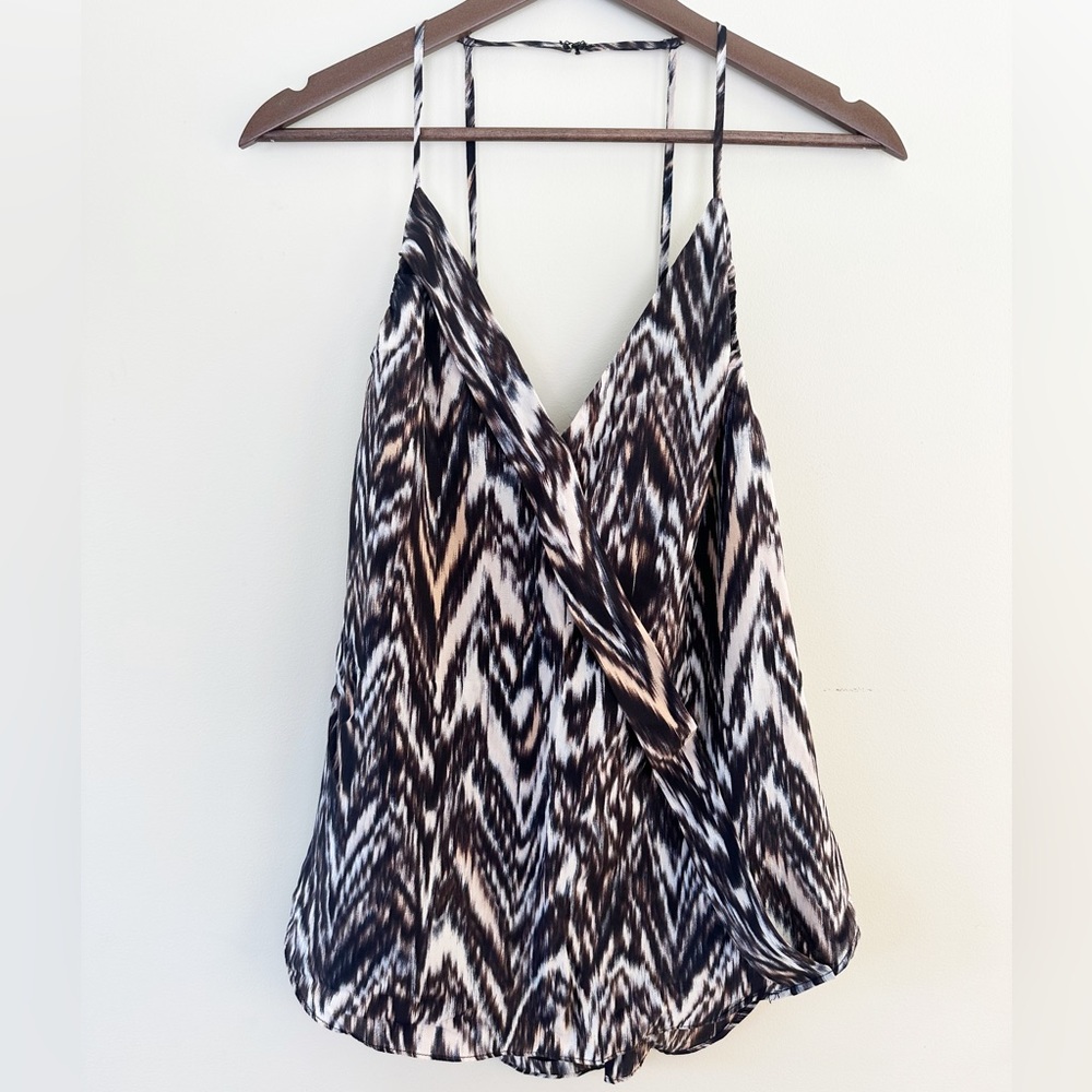 Greylin Wrap Halter Top, Tie-Dye Ikat